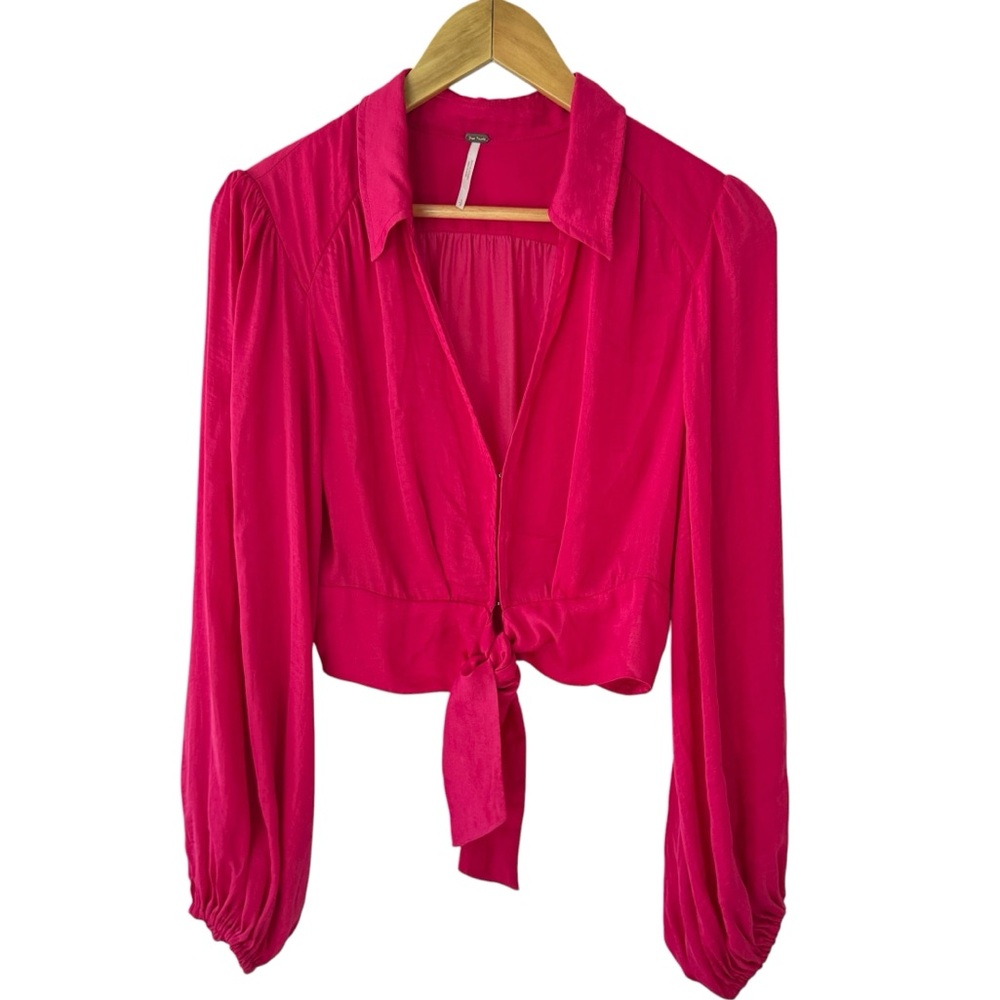 Free People Fuchsia Blouse